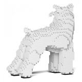 Jekca - Standard Schnauzer 02-S01 - Big - Lego - Sculpture - Construction - 4D - Brick Animals - Toys