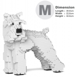 Jekca - Standard Schnauzer 02-S01 - Big - Lego - Sculpture - Construction - 4D - Brick Animals - Toys