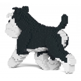 Jekca - Standard Schnauzer 03-M02 - Big - Lego - Sculpture - Construction - 4D - Brick Animals - Toys