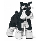 Jekca - Standard Schnauzer 01-M02b - Big - Lego - Sculpture - Construction - 4D - Brick Animals - Toys