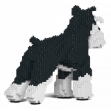 Jekca - Standard Schnauzer 01-M02b - Big - Lego - Sculpture - Construction - 4D - Brick Animals - Toys