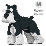 Jekca - Standard Schnauzer 01-M02b - Big - Lego - Sculpture - Construction - 4D - Brick Animals - Toys