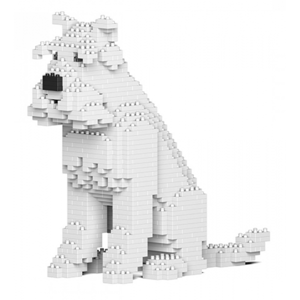 Jekca - Standard Schnauzer 04-S01 - Big - Lego - Sculpture - Construction - 4D - Brick Animals - Toys