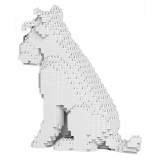 Jekca - Standard Schnauzer 04-S01 - Big - Lego - Sculpture - Construction - 4D - Brick Animals - Toys