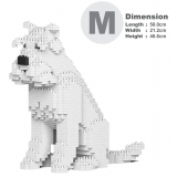 Jekca - Standard Schnauzer 04-S01 - Big - Lego - Sculpture - Construction - 4D - Brick Animals - Toys