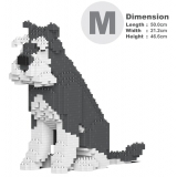 Jekca - Standard Schnauzer 04-M01 - Big - Lego - Scultura - Costruzione - 4D - Animali di Mattoncini - Toys