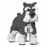 Jekca - Standard Schnauzer 01-M01 - Big - Lego - Sculpture - Construction - 4D - Brick Animals - Toys