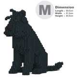 Jekca - Standard Schnauzer 04-M03 - Big - Lego - Sculpture - Construction - 4D - Brick Animals - Toys