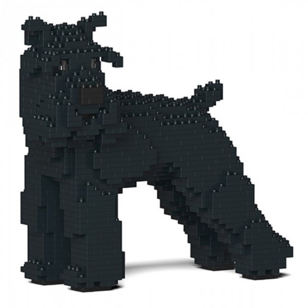 Jekca - Standard Schnauzer 02-M03 - Big - Lego - Scultura - Costruzione - 4D - Animali di Mattoncini - Toys