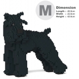 Jekca - Standard Schnauzer 02-M03 - Big - Lego - Sculpture - Construction - 4D - Brick Animals - Toys