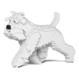 Jekca - Standard Schnauzer 03-S01 - Big - Lego - Scultura - Costruzione - 4D - Animali di Mattoncini - Toys