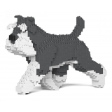 Jekca - Standard Schnauzer 03-M01 - Big - Lego - Scultura - Costruzione - 4D - Animali di Mattoncini - Toys