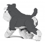 Jekca - Standard Schnauzer 03-M01 - Big - Lego - Sculpture - Construction - 4D - Brick Animals - Toys