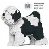 Jekca - Tibetan Terrier 01-M02 - Big - Lego - Sculpture - Construction - 4D - Brick Animals - Toys