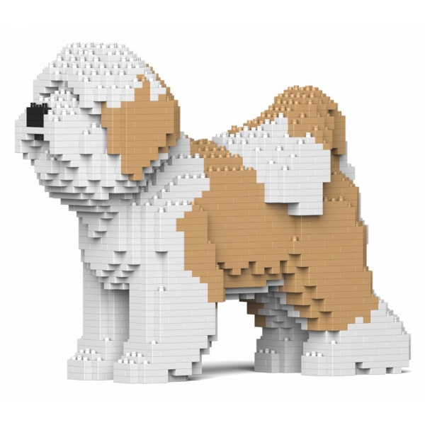 Jekca - Tibetan Terrier 01-M01 - Big - Lego - Sculpture - Construction - 4D - Brick Animals - Toys