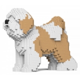 Jekca - Tibetan Terrier 01-M01 - Big - Lego - Sculpture - Construction - 4D - Brick Animals - Toys