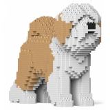 Jekca - Tibetan Terrier 01-M01 - Big - Lego - Sculpture - Construction - 4D - Brick Animals - Toys