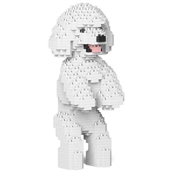 Jekca - Toy Poodle 04-M01 - Big - Lego - Sculpture - Construction - 4D - Brick Animals - Toys