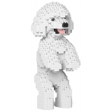 Jekca - Toy Poodle 04-M01 - Big - Lego - Sculpture - Construction - 4D - Brick Animals - Toys