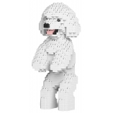 Jekca - Toy Poodle 04-M01 - Big - Lego - Sculpture - Construction - 4D - Brick Animals - Toys