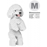 Jekca - Toy Poodle 04-M01 - Big - Lego - Sculpture - Construction - 4D - Brick Animals - Toys