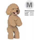 Jekca - Toy Poodle 04-M03 - Big - Lego - Sculpture - Construction - 4D - Brick Animals - Toys