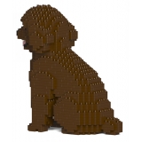 Jekca - Toy Poodle 03-M05 - Big - Lego - Sculpture - Construction - 4D - Brick Animals - Toys