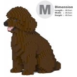 Jekca - Toy Poodle 03-M05 - Big - Lego - Sculpture - Construction - 4D - Brick Animals - Toys