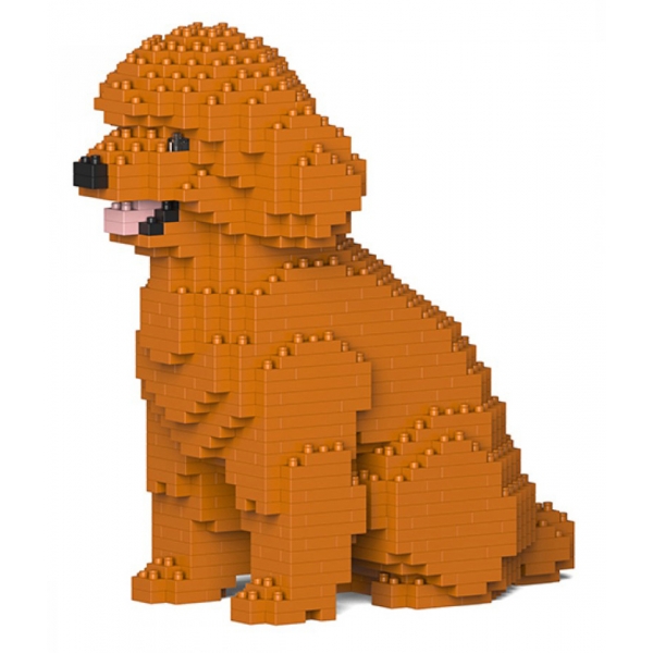 Jekca - Toy Poodle 03-M04 - Big - Lego - Scultura - Costruzione - 4D - Animali di Mattoncini - Toys