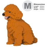 Jekca - Toy Poodle 03-M04 - Big - Lego - Sculpture - Construction - 4D - Brick Animals - Toys