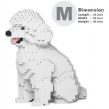 Jekca - Toy Poodle 03-M01 - Big - Lego - Sculpture - Construction - 4D - Brick Animals - Toys