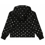 Givenchy - Black Cotton Monogram Print Hoodie - Givenchy Exclusive Luxury Collection