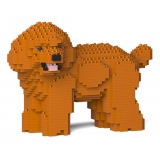 Jekca - Toy Poodle 05-M04 - Big - Lego - Sculpture - Construction - 4D - Brick Animals - Toys