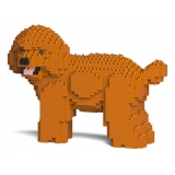 Jekca - Toy Poodle 05-M04 - Big - Lego - Sculpture - Construction - 4D - Brick Animals - Toys