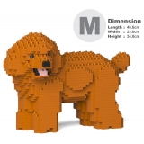 Jekca - Toy Poodle 05-M04 - Big - Lego - Sculpture - Construction - 4D - Brick Animals - Toys