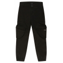 Givenchy - Kids Black Cotton Logo Plaque Gabardine Trousers - Givenchy Exclusive Luxury Collection