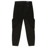 Givenchy - Kids Black Cotton Logo Plaque Gabardine Trousers - Givenchy Exclusive Luxury Collection