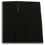 Givenchy - Kids Black Cotton Logo Plaque Gabardine Trousers - Givenchy Exclusive Luxury Collection