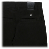 Givenchy - Kids Black Cotton Logo Plaque Gabardine Trousers - Givenchy Exclusive Luxury Collection