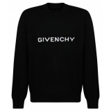 Givenchy - Inlay Logo Black Wool Pullover - Givenchy Exclusive Luxury Collection