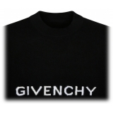 Givenchy - Inlay Logo Black Wool Pullover - Givenchy Exclusive Luxury Collection