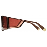 Stella McCartney - Translucent Rectangle Sunglasses - Translucent Brown Monochrome - Sunglasses - Stella McCartney