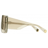 Stella McCartney - Translucent Square Sunglasses - Translucent Beige Monochrome - Sunglasses - Stella McCartney