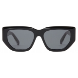 Stella McCartney - Occhiali da Sole Cat Eye con Logo - Nero Lucido e Oro - Occhiali da Sole - Stella McCartney