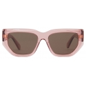 Stella McCartney - Logo Cat‐Eye Sunglasses - Glossy Dark Chocolate and Gold - Sunglasses - Stella McCartney