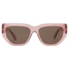 Stella McCartney - Logo Cat‐Eye Sunglasses - Translucent Rose and Gold - Sunglasses - Stella McCartney Eyewear