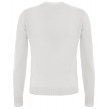 Avvenice - Theria - Maglione con Scollo a V Donna in Cashmere Loro Piana - Bianco - Maglieria - Luxury Exclusive Collection