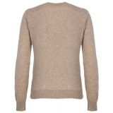 Avvenice - Theria - Woman Loro Piana Cashmere V-Neck Sweater - Tundra - Knitwear - Luxury Exclusive Collection