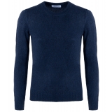 Avvenice - Theria - Woman Loro Piana Cashmere Crew Neck Sweater - Blue - Knitwear - Luxury Exclusive Collection