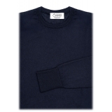 Avvenice - Theria - Woman Loro Piana Cashmere Crew Neck Sweater - Blue - Knitwear - Luxury Exclusive Collection